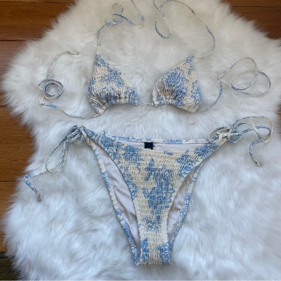 Triangl Swimwear Sky and Cream Bikini Set - Picture 1 of 4